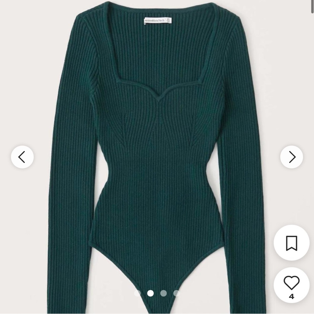 Abercrombie green sweater bodysuit